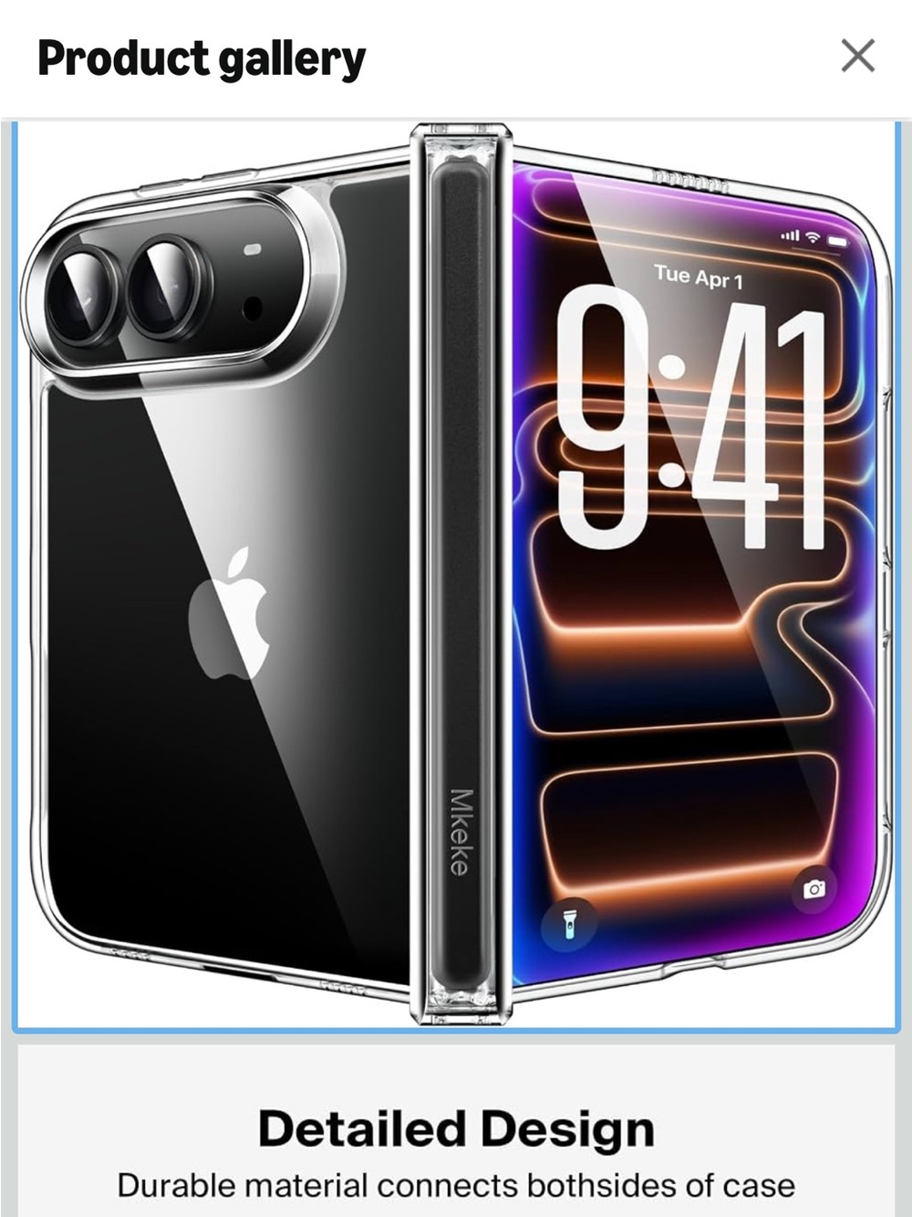 iPhone Clear Foldable Phone Case - Transparent